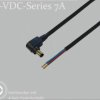 075910-750 Adapter cable, 750 mm, DC angled connector to open ends