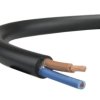 Przewód prądowy H05VV-F / OWY 500V 2x0,75 warsztatowy czarny linka Elektrokabel /100m/