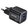 Ładowarka sieciowa 2x USB C (20V/2.25A) Power Delivery 3.0 [45W] czarna UNITEK