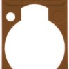 Marking plate, brown for XLR panel socket, DSS-BROWN