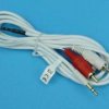 2xWT.RCA->1xWT.JACK 3,5 ST 2,5mb BIAŁ.VI