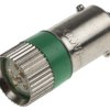 Lampka kontrolna Zielony 48V ac/dc BA9s LED średnica 10mm długość 28mm