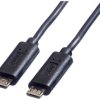 Kabel do ładowania ROLINE USB 2.0, Micro B - Micro B, ST/ST, czarny, 0,3 m