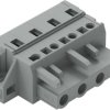 Socket header, 4 pole, pitch 7.5 mm, angled, gray, 231-204/031-000