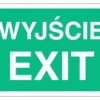 ZNAK - AC001 Wyjście / EXIT 20 x 10 cm FS - Folia samoprzylepna foto.