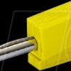 215-511 Banana plug, 4 mm, CAGE CLAMP, yellow