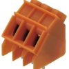 PCB terminal, 3 pole, pitch 5 mm, AWG 26-10, 20 A, screw connection, orange, 1595710000