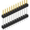 Pin header, 12 pole, pitch 2.54 mm, straight, black, 10056619
