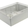 Puszka n/t hermetyczna 240x190x190 bez dławików IP65 pokrywa przezroczysta S-BOX 516-P