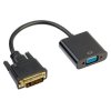 Konwerter adapter z kablem Akyga DVI 24+1 pin (m) / VGA (f) 15cm