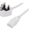 Kabel: 3X1mm2, Bs 1363 (G) Wtyk,Iec C13 Żeński, 1M, 3A Lt-318(3A) +501 3X1.0...