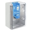 Obudowa ABS standardowa pusta 200x300x130 z ocynkowaną płytą montażową szara IP65 - transparentne drzwi PC-EDO777015 EDO