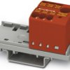 Distribution block, push-in connection, 0.14-4.0 mm², 7 pole, 24 A, 8 kV, red, 3273070