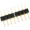 IC plug-in adapter strip, 32 pole, pitch 2.54 mm, brass, gold plated, 034-1-032-D-M3F-XS0