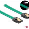 82064 SATA 6 Gb/s Cable UV glow effect green 30 cm