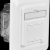 ET-25211.1V1 RJ45 data socket Cat.6, top/bottom, flush-mounted, 2x RJ45