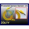 Przewód pomiarowy banan - banan 19A długość: 100cm kolor żółty