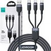 Kabel 3w1 USB-A / USB-C micro-USB Lightning Joyroom S-1T3018A18 30cm 3.5A w oplocie czarny