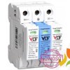 Ogranicznik przepięć PV DC Typ 1+2 (B+C) 1000V 3P 12,5kA 4,75kV DC BC3P 1000 PV50 12,5 KA VCX