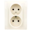 VENA Gniazdo podwójne z/u krem 510336