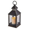 Lampion LED świeczka 24cm 3xAAA, vintage, timer czarny DCLV02