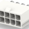 Pin header, 10 pole, pitch 4.2 mm, angled, white, 1-1586863-0