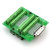 CZH-LABS DIN Rail Mount 68-Pin VHDCI DSUB SCSI-5 Screw Terminal Block Breakout Board.