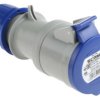 Złącze przemysłowe - zasilające 32A Gniazdo 230 V 2P + E Żeński Scame Niebieski Montaż na kablu IP44
