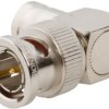 Coaxial adapter, 75 Ω, BNC plug to BNC socket, angled, 031-9-75RFX