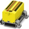Distribution block, push-in connection, 0.14-4.0 mm², 19 pole, 24 A, 8 kV, yellow, 3273248