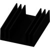 Extruded heatsink, (L x W x H) 37.5 x 29 x 11.5 mm, 15.7 to 6.8 K/W, black anodized, SK 09 37,5 SA
