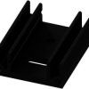 Extruded heatsink, (L x W x H) 37.5 x 29 x 12 mm, 12 to 7.5 K/W, black anodized, 10019306