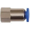 Push-in fitting, L 18 mm, 10 bar, plastic/brass, nickel-plated, for hose, 109013