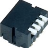 DIP switche, Off-On, 4 pole, angled, 100 mA/6 VDC, CHP-041A