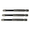 Faithfull FAISBPZ375IM Pozidriv Impact Screwdriver Bits PZ3 x 75mm (Pack 3)