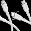 81244 Sync and charging cable, USB-C, silicone, 1.5 m, white, set of 2