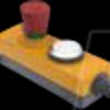 1.22.114.392/0200 E-Box M12 - yellow housing with emergency stop, 8-pole