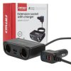 Rozgałęziacz gniazda zapalniczki 12/24V – 2x gniazdo + 2x USB-C PD + 2x USB-A QC, 120W, AMiO 04837