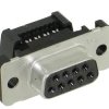 D-SUB 09F IDC gniazdo zaciskane na przewód płaski AWG28
