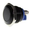 16mm Anti-vandal Metal Push Button - Carbon Black