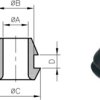 Grommet, cable Ø 6.5 mm, PCR, black, 02520304010