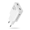 Ładowarka sieciowa GaN 45W 2x USB-C PD - super slim everActive SC-465Q