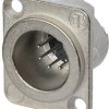 XLR panel plug, 7 pole, silver-plated, 1 mm², AWG 18, metal, NC7MD-LX
