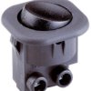 Rocker switch, black, 1 pole, On-Off, off switch, 6 (2) A/250 VAC, unlit, unprinted, 8014-104.01