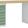 System banków komercyjnych COMBI, 2 obudowy model 3 z solidną płytą podstawy, szer. X gł. X wys. = 2000 x 700 x 840 mm M