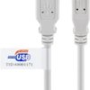 Kabel USB 2.0 Hi-Speed z certyfikatem USB, Szary - Długość kabla 3 m