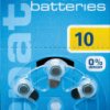 10 Hearing aid battery, zinc-air, 5.8 x 3.6 mm, Aid 10, pack of 6