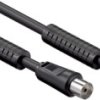 Coaxial cable, IEC plug (straight) to IEC jack (straight), 75 Ω, RG-59, 5 m, 50730