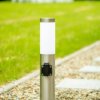 Lampa Ogrodowa Zewnętrzna E27 INOX SŁUPEK 65cm z Gniazdem 230V Lilium Lumiled