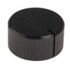 Pokrętło potencjometru oś: 6.4mm średnica: 28mm Okrągłe Aluminium Czarny RS PRO